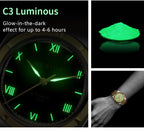 🔥Crystal Bubble Back🔥Hestur HT8007 Automatic Watches 36mm