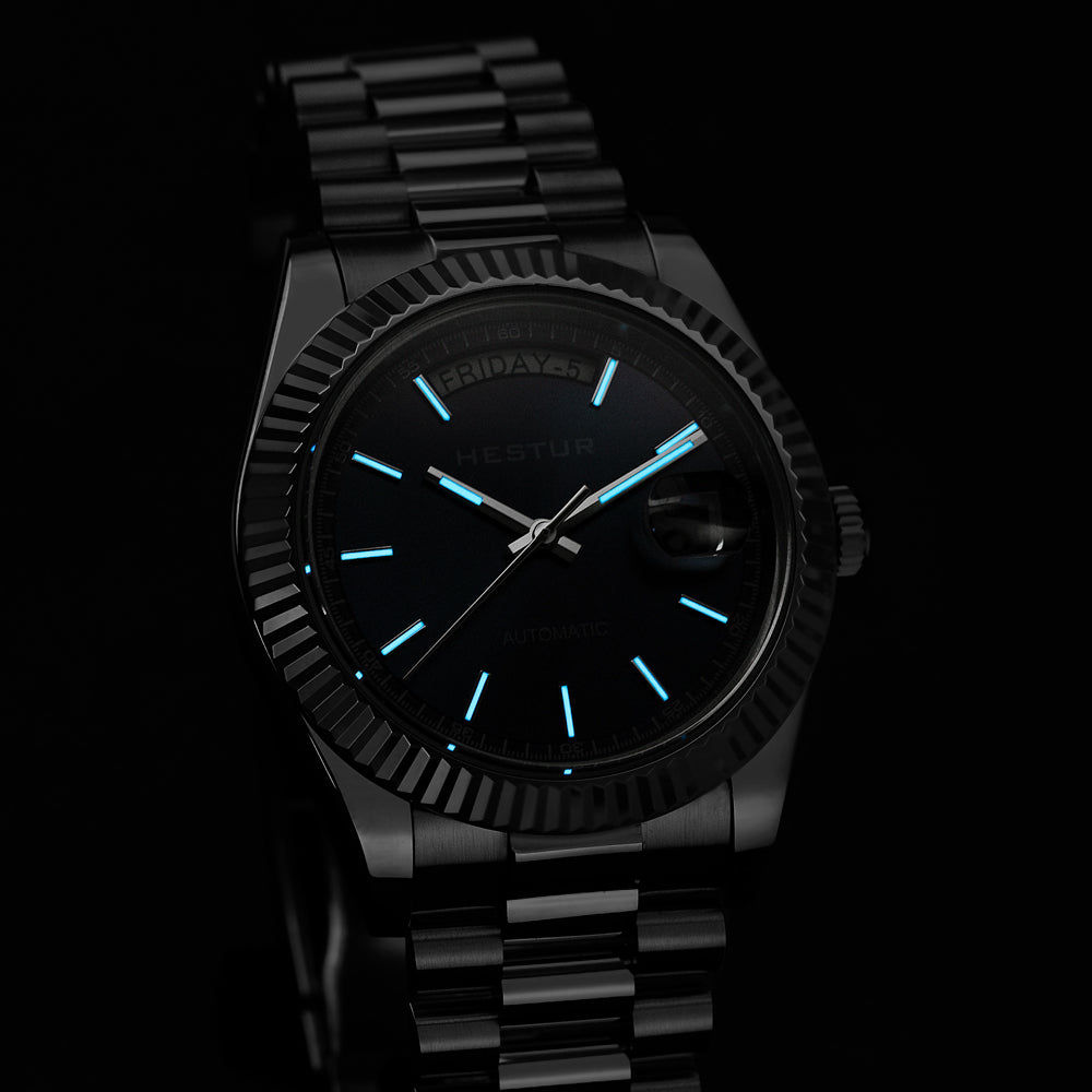 🔥Sunburst Dial 🔥Hestur HT8005 Day-Date Sapphire, Hangzhou 6330 40mm