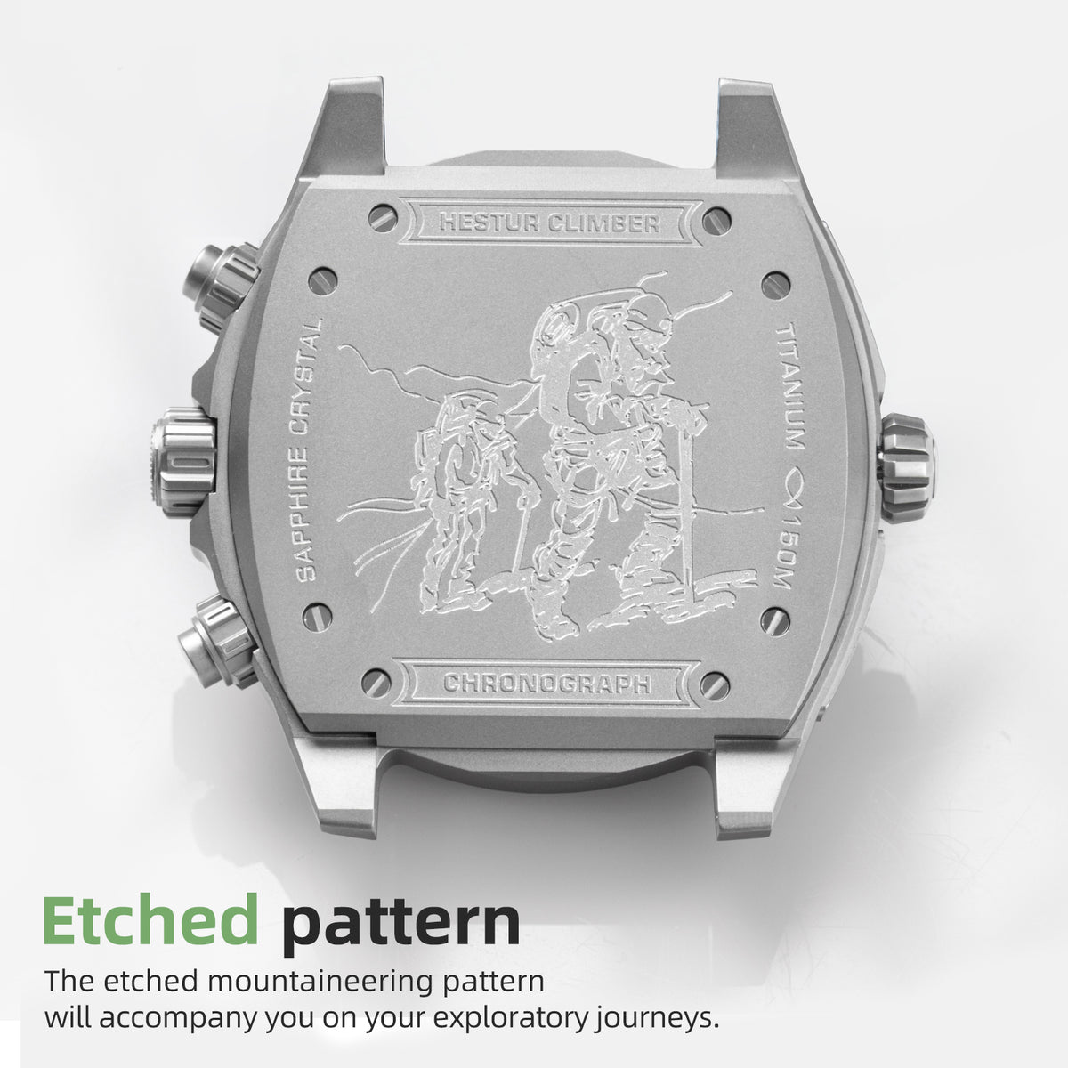 🔥Titanium Quartz Military Field Watch🔥Hestur HT8008, Chronograph 44.5mm