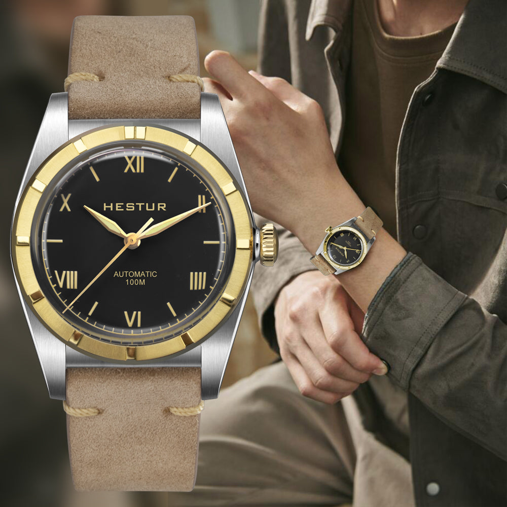 🔥Crystal Bubble Back🔥Hestur HT8007 Automatic Watches 36mm