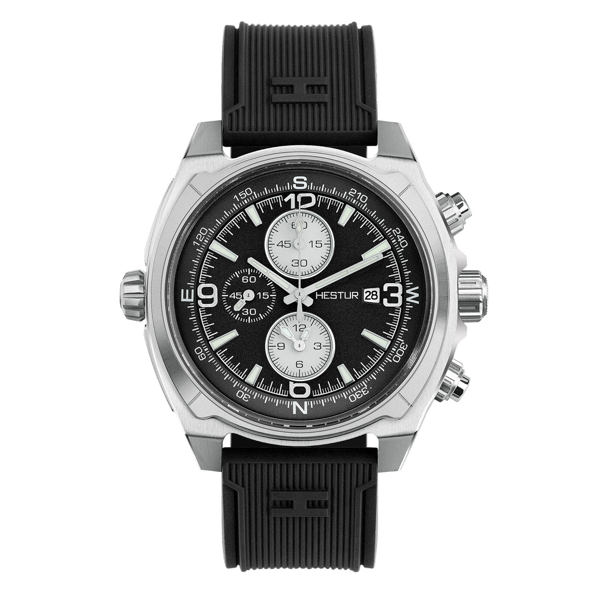 🔥Titanium Quartz Military Field Watch🔥Hestur HT8008, Chronograph 44.5mm