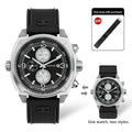 🔥Titanium Quartz Military Field Watch🔥Hestur HT8008, Chronograph 44.5mm